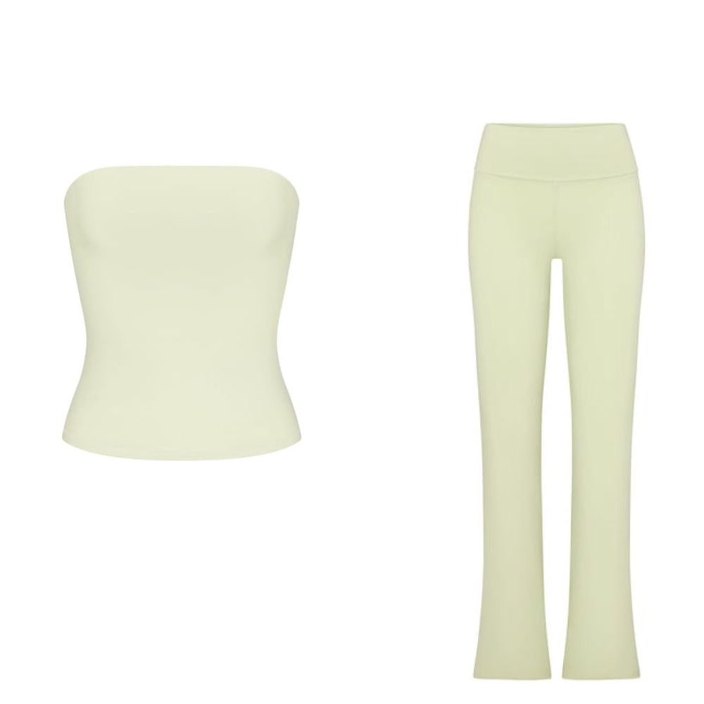 Skims Cotton Jersey Set in Pistachio